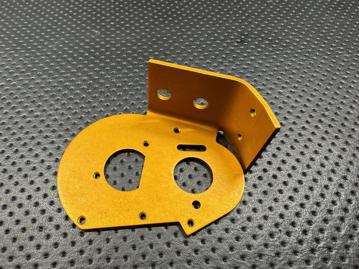 Vintage Team Associated RC10 Gold Anodized Motor Plate x2