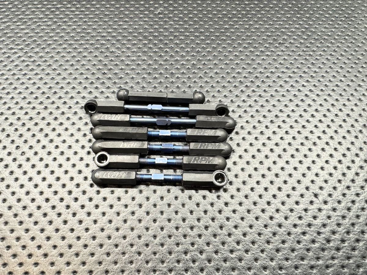 Vintage RC10 Factory Team Blue Titanium Turnbuckles Set w/ RPM Rod Ends