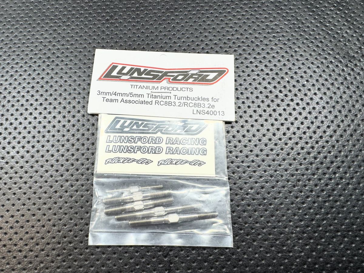 Lunsford Titanium Turnbuckle Kit LNS40013 for Associated RC8B3.2