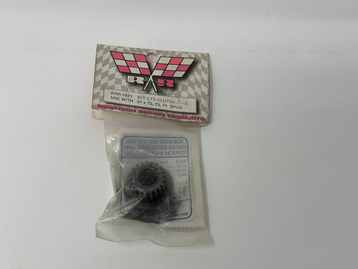 Vintage Robinson Racing RRP 7821 21T GTX Clutch Bell New Sealed RC10GT