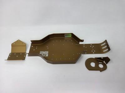 Team Associated 6721 RC10 FT Bronze Chassis & Nose Plate + 6726 Motor Plate New